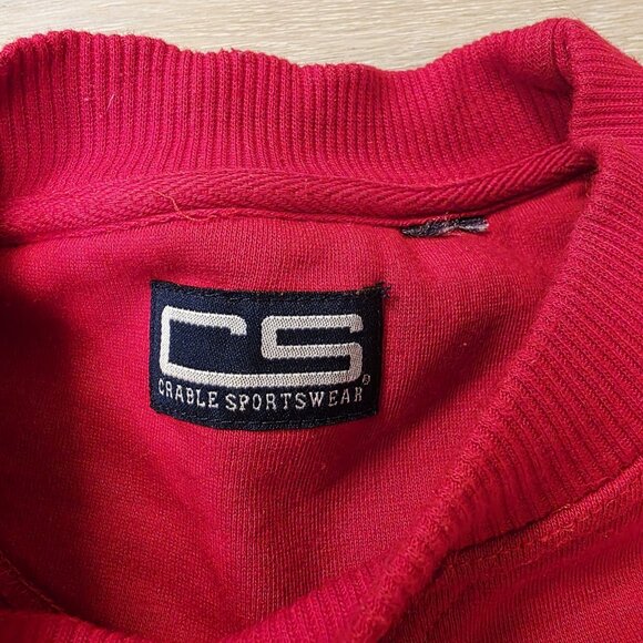 Ohio State Buckeyes Embroider Oversize Red Sweatshirt Crable Sports Sz XL READ - Picture 4 of 6